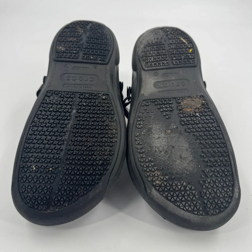 Crocs Bistro Pro LiteRide‎ Clog Mens 9 Womens 11 Black Slip Resistant Work Shoe
